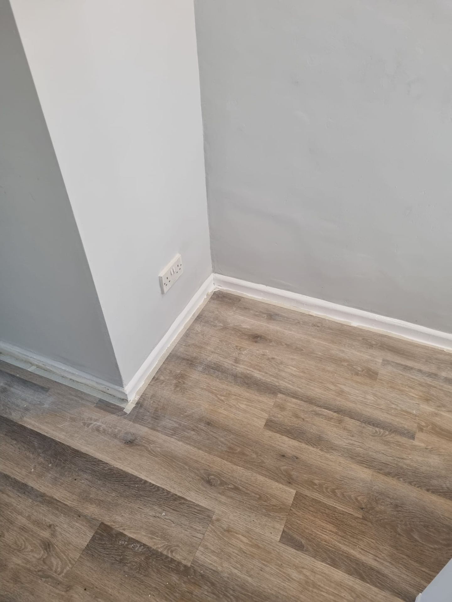 Newly painted neutral kitchen interior, Berkshire interior painting